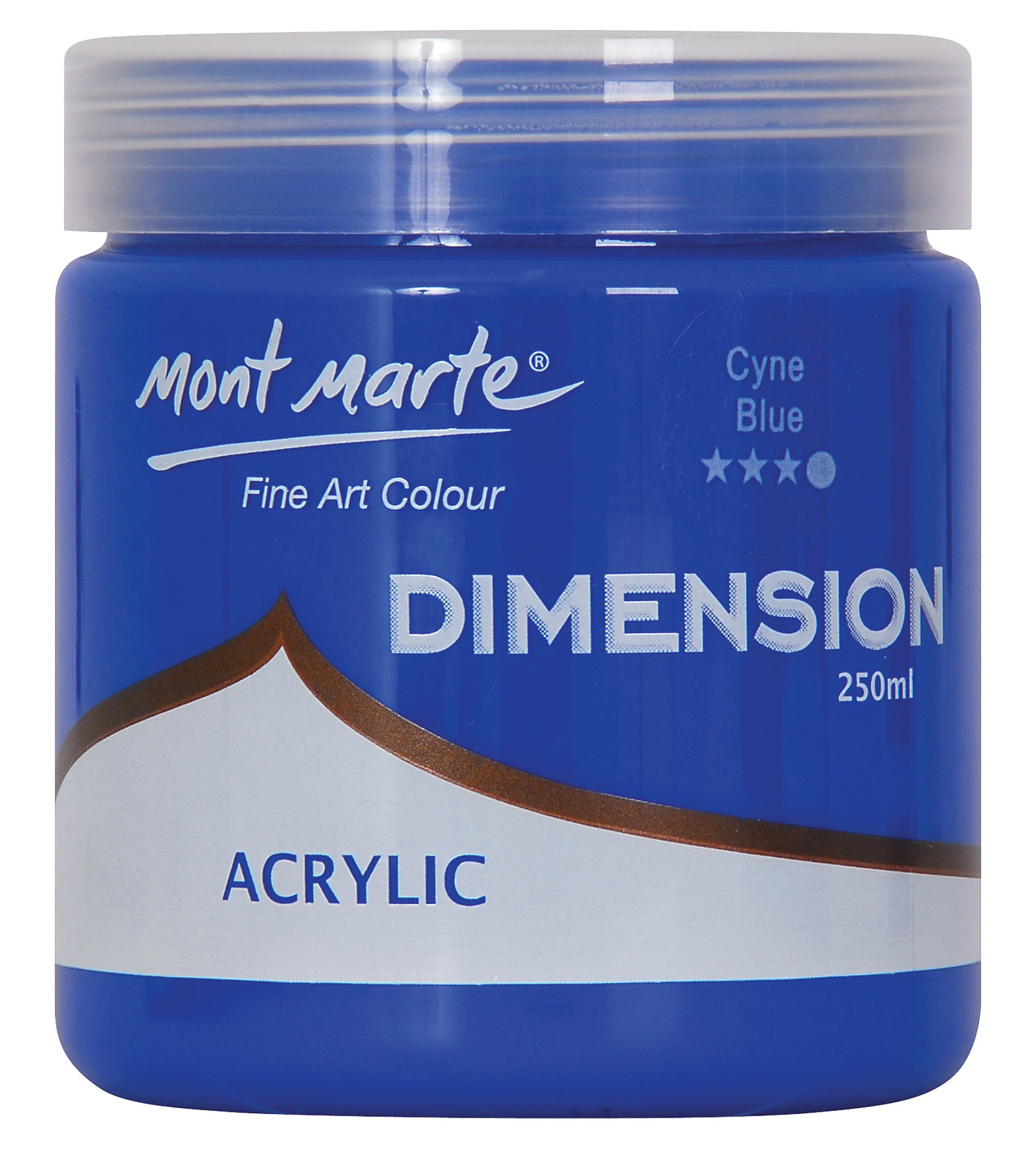 Dimension Acrylic Paint Cyan Blue 250mls - Mont Marte