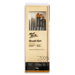 Mont Marte Acrylic Brush Set in Box 7 Pieces