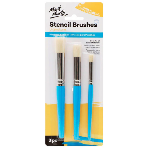 Mont Marte Professional Stencil Brush Set of 3