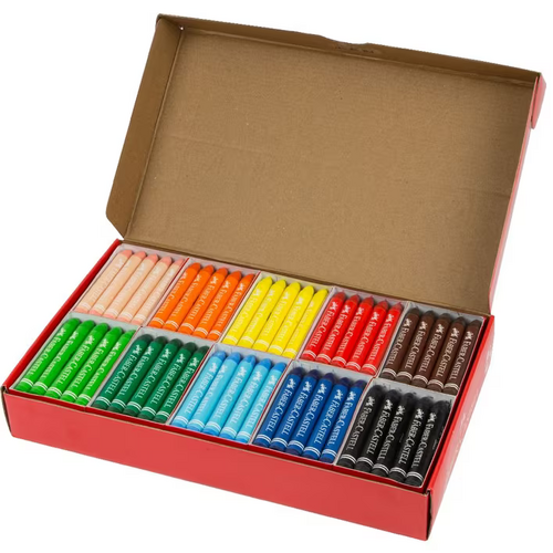 Faber-Castell Jumbo Wax Crayons Pk 200