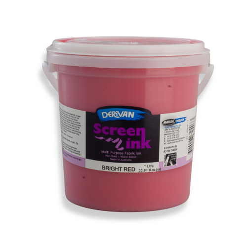 Derivan Screen Ink 1L Bright Red