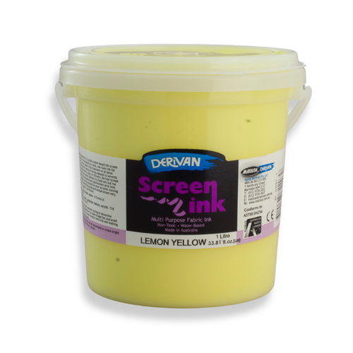 Derivan Screen Ink 1L Lemon Yellow