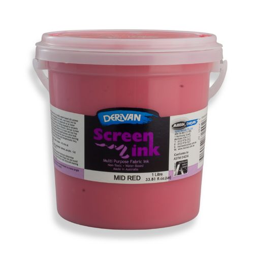 Derivan Screen Ink 1L Mid Red