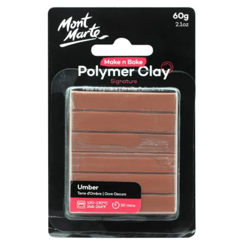 Mont Marte Make n Bake Polymer Clay 60g - Umber