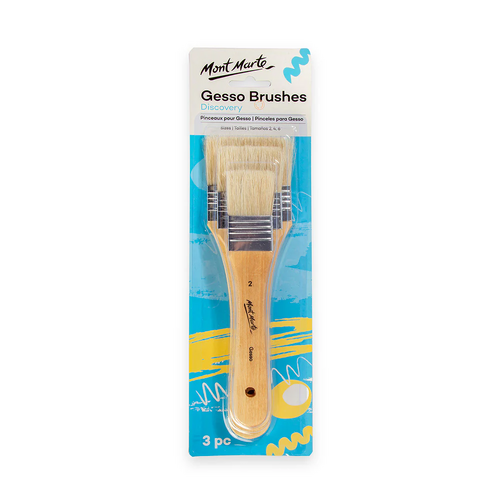 Mont Marte Gesso Brushes Sizes 2, 4, 6